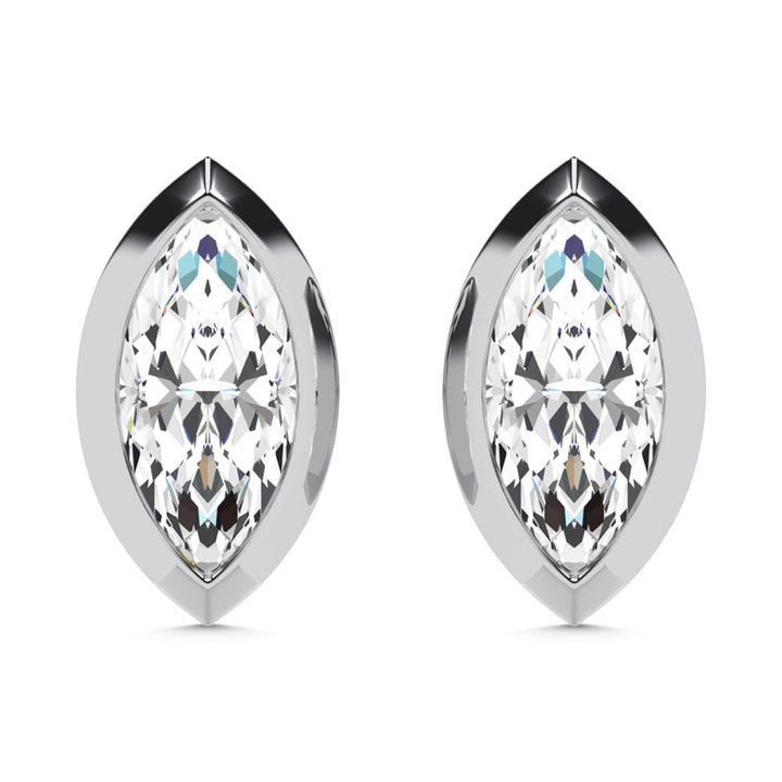 10K White Gold Lab Grown Diamond 1/5 Ct.Tw. Marquise Shape Stud Earrings