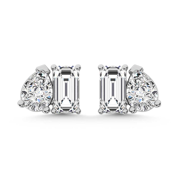 10K White Gold Lab Grown Diamond 5/8 Ct.Tw. Fashion Earrings