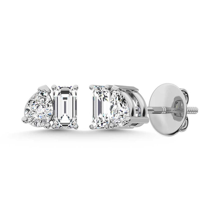 10K White Gold Lab Grown Diamond 5/8 Ct.Tw. Fashion Earrings
