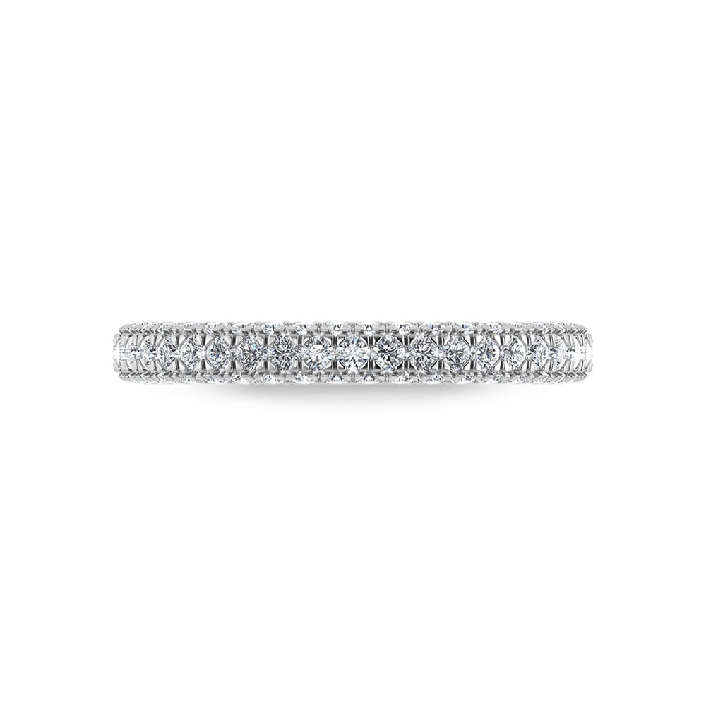 14K White Gold Lab Grown Diamond 7/8 Ct.Tw.  Round Shape Wedding Band