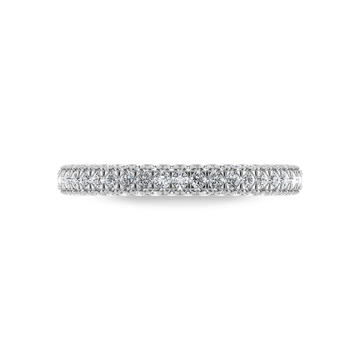14K White Gold Lab Grown Diamond 7/8 Ct.Tw.  Round Shape Wedding Band