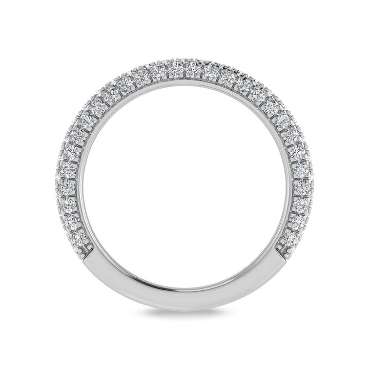 14K White Gold Lab Grown Diamond 7/8 Ct.Tw.  Round Shape Wedding Band