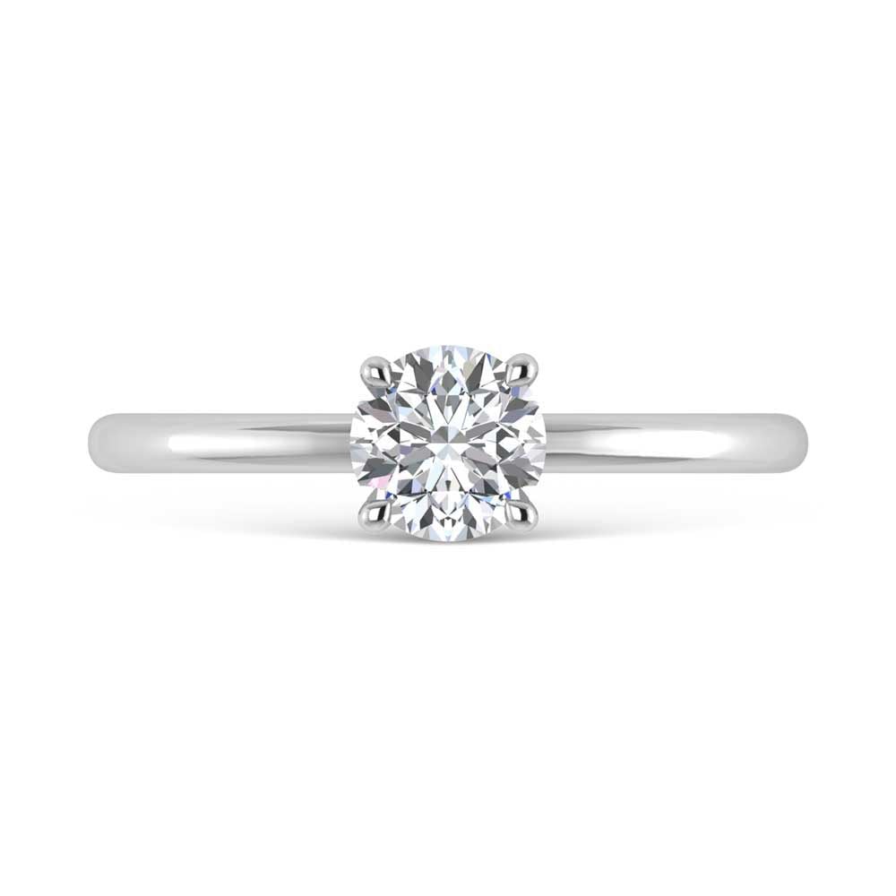 14K White Gold Lab Grown Diamond 1 1//20 Ct.Tw. Round Shape Halo Engagement Ring (IGI Certified Center 1ct)