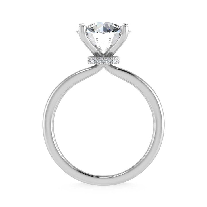 14K White Gold Lab Grown Diamond 3 1//20 Ct.Tw. Round Shape Halo Engagement Ring (IGI Certified Center 3ct)