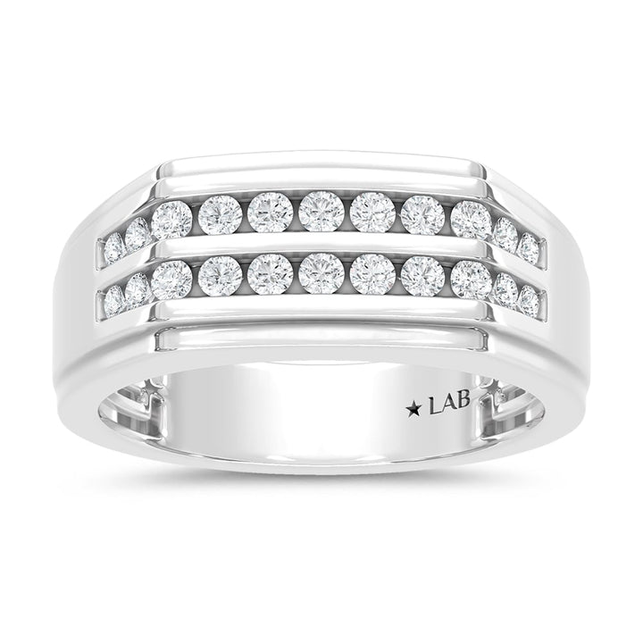 10K White Gold Diamond 1/2 Ct.Tw. Mens Band