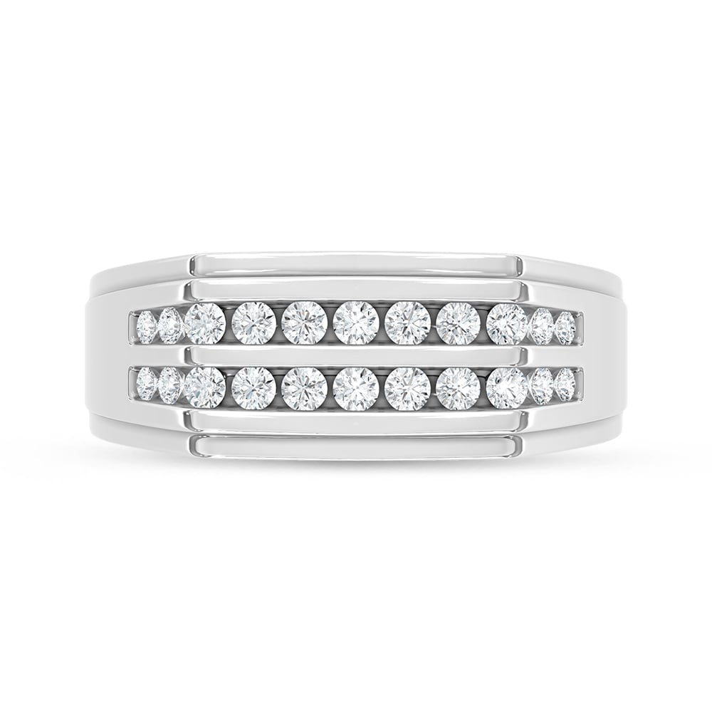 10K White Gold Diamond 1/2 Ct.Tw. Mens Band