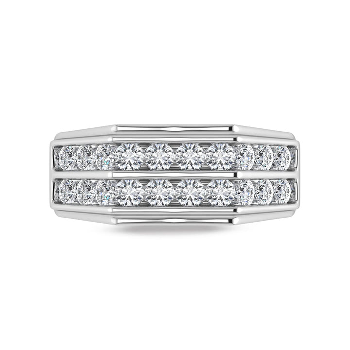 10K White Gold Lab Grown Diamond 2 Ct.Tw. Mens Band