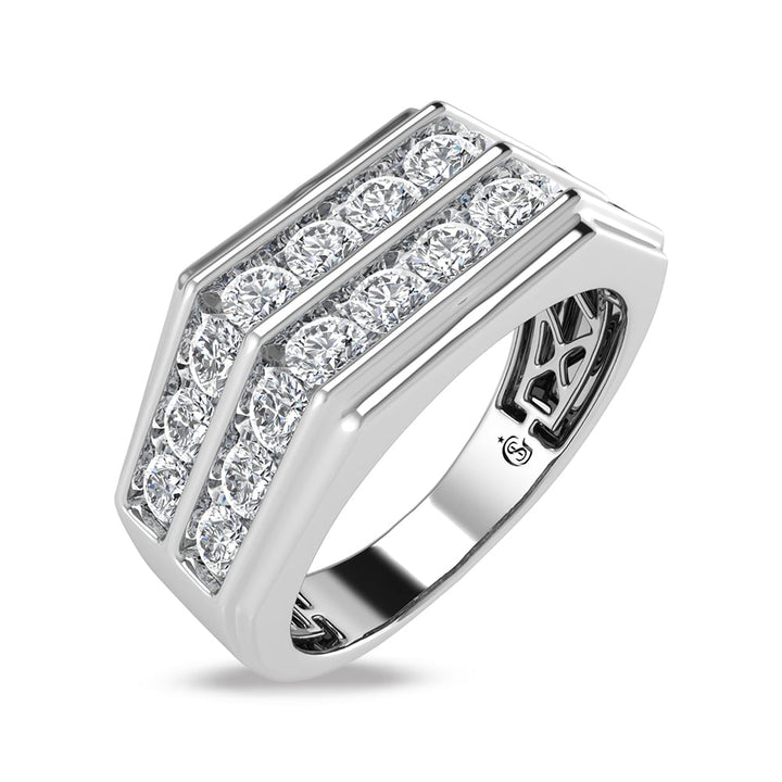 10K White Gold Lab Grown Diamond 2 Ct.Tw. Mens Band
