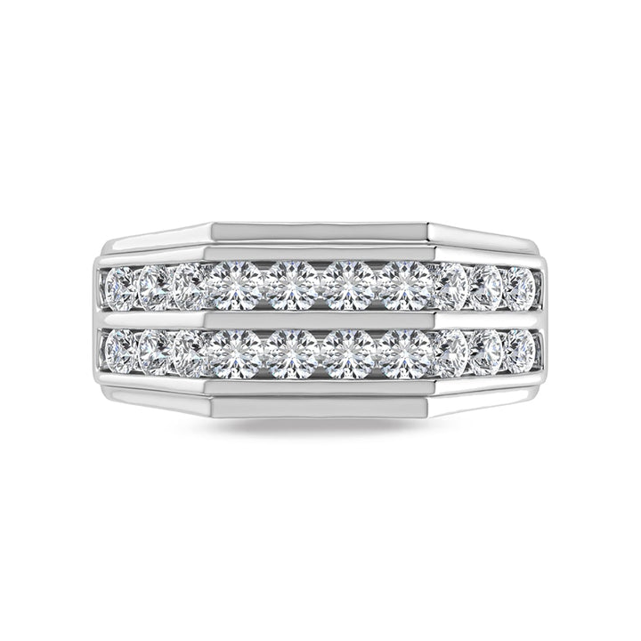 10K White Gold Lab Grown Diamond 1 Ct.Tw. Mens Band