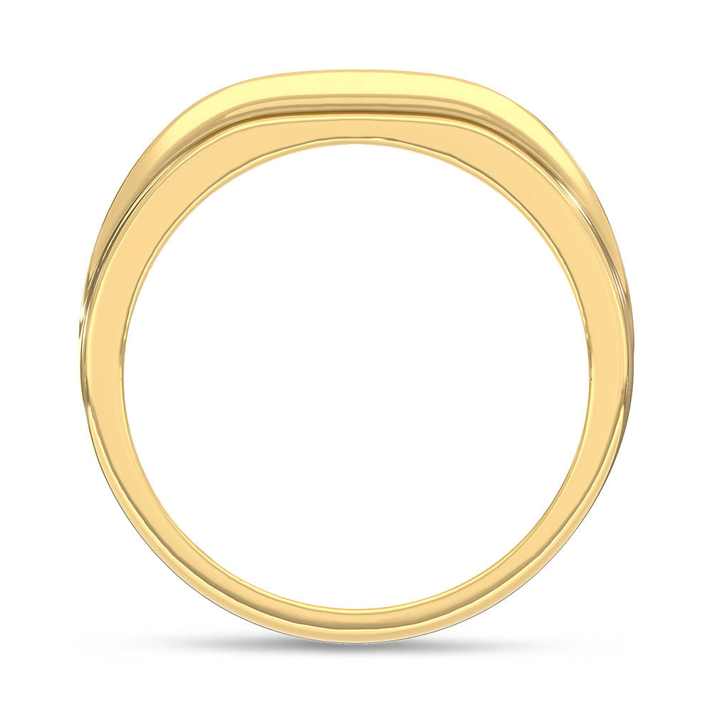 10K Yellow Gold Diamond 1/4 Ct.Tw. Mens Band