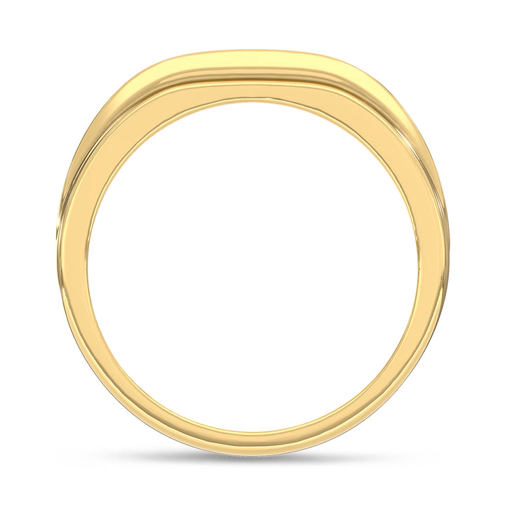 10K Yellow Gold Diamond 1/4 Ct.Tw. Mens Band