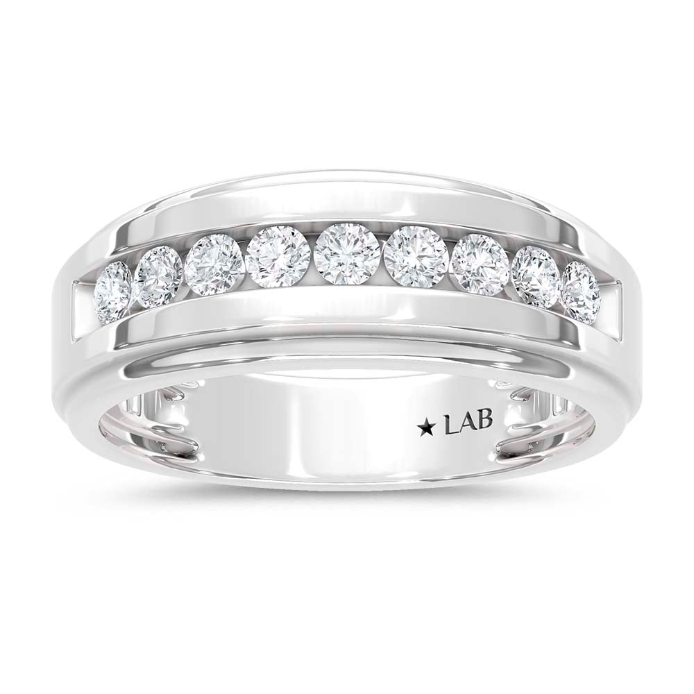 10K White Gold Diamond 1/2 Ct.Tw. Mens Band