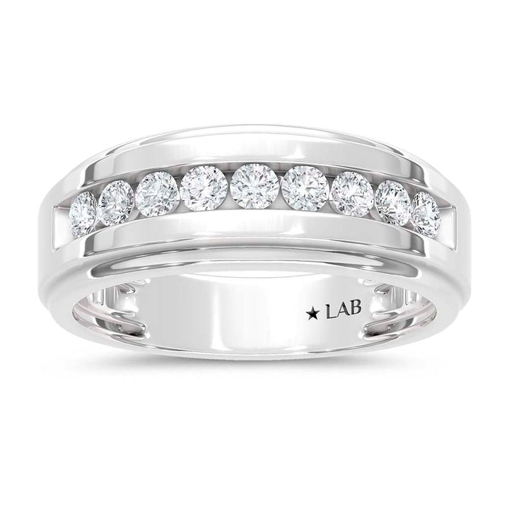 10K White Gold Diamond 1/2 Ct.Tw. Mens Band