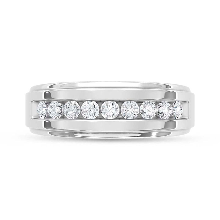 10K White Gold Diamond 1/2 Ct.Tw. Mens Band