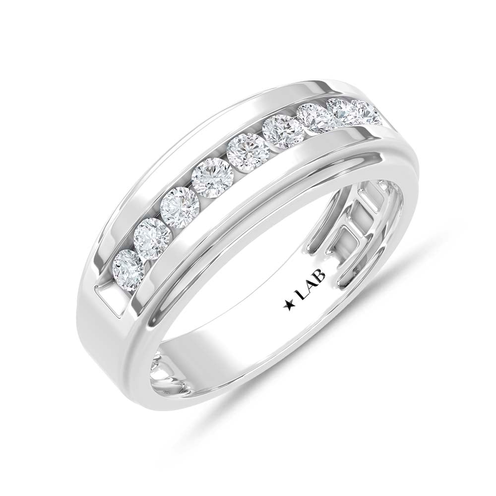 10K White Gold Diamond 1/2 Ct.Tw. Mens Band