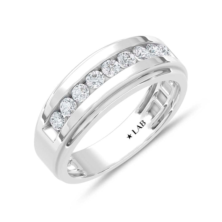 10K White Gold Diamond 1/2 Ct.Tw. Mens Band