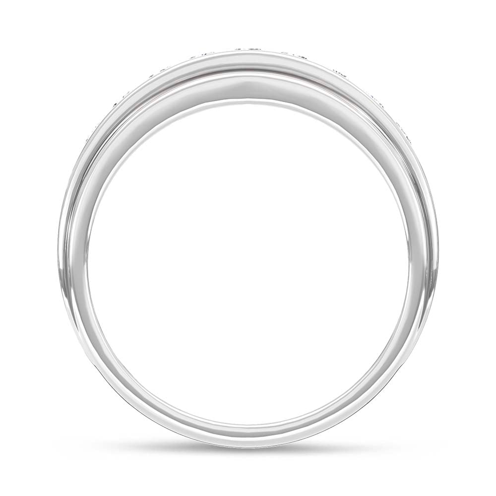 10K White Gold Diamond 1/2 Ct.Tw. Mens Band