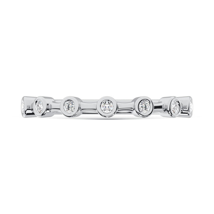 10K White Gold Lab Grown Diamond 1/10 Ct.Tw. Stackable Band