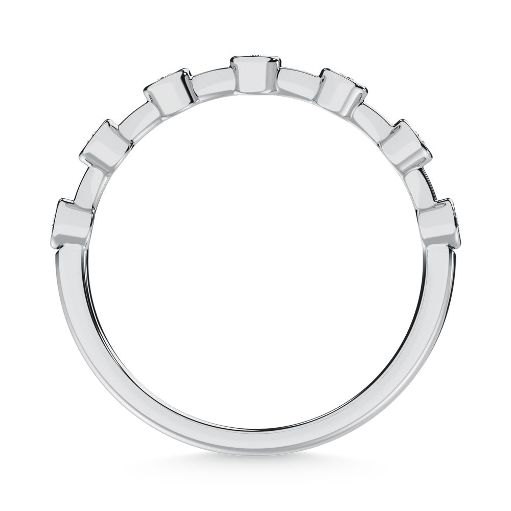 10K White Gold Lab Grown Diamond 1/10 Ct.Tw. Stackable Band
