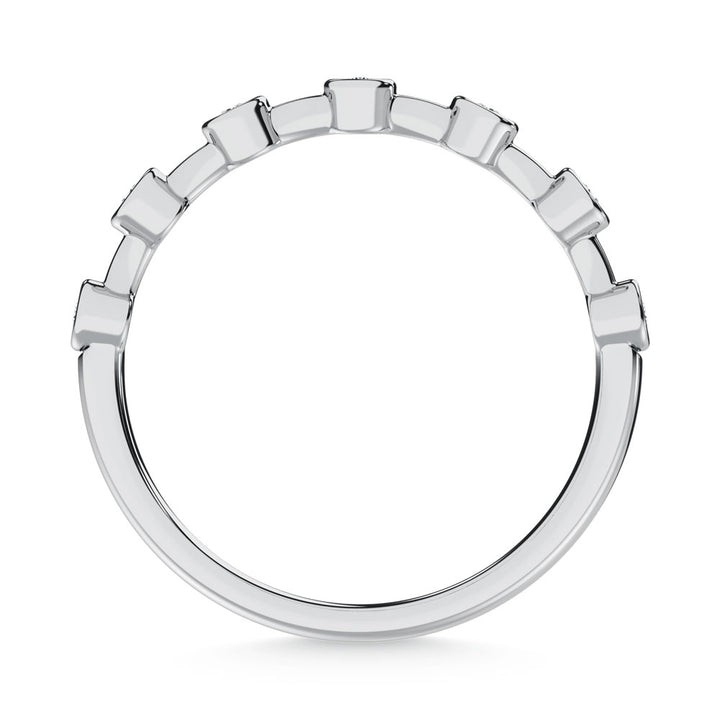 10K White Gold Lab Grown Diamond 1/10 Ct.Tw. Stackable Band