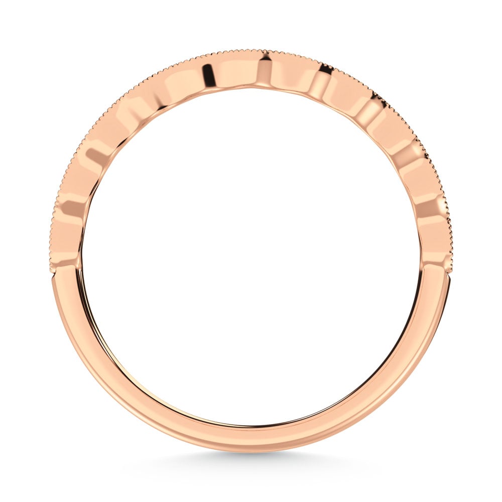10K Rose Gold Lab Grown Diamond 1/10 Ct.Tw. Stackable Band