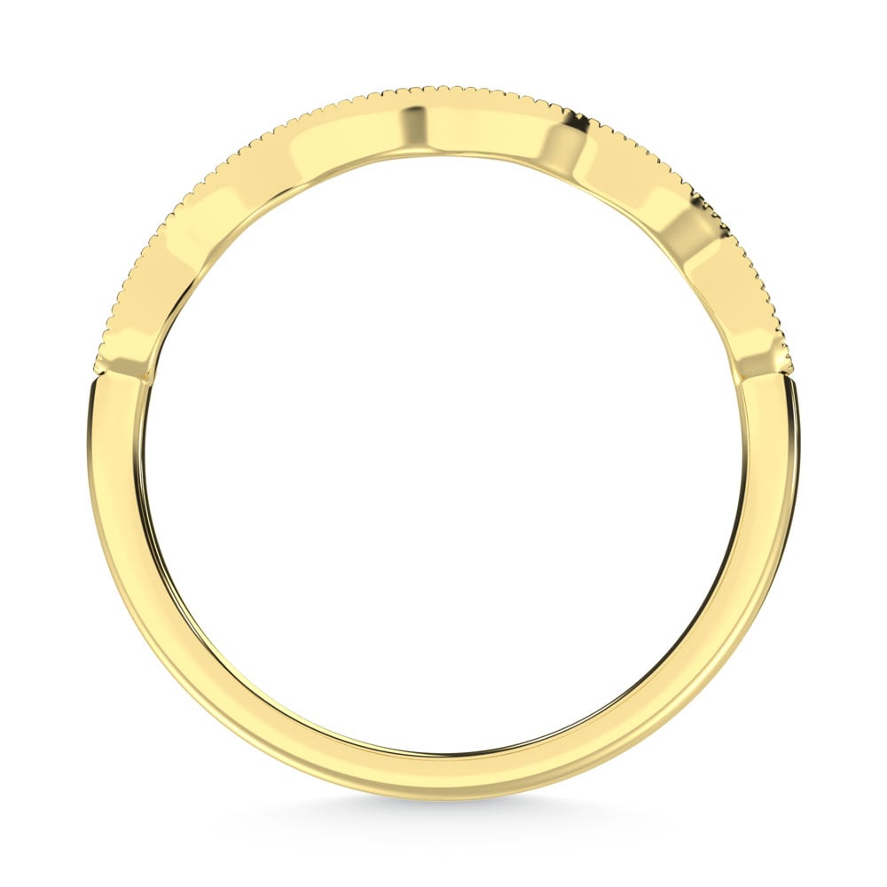 10K Yellow Gold Lab Grown Diamond 1/10 Ct.Tw. Stackable Band