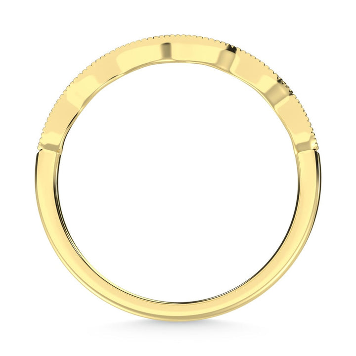 10K Yellow Gold Lab Grown Diamond 1/10 Ct.Tw. Stackable Band