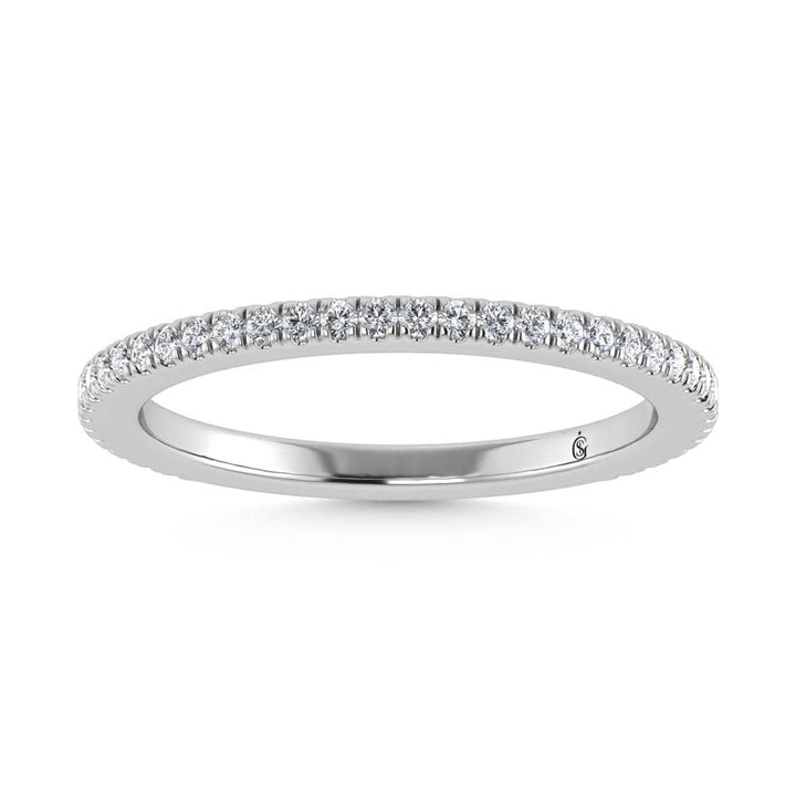 14K White Gold Lab Grown Diamond 1/5 Ct.Tw. Ladies Band