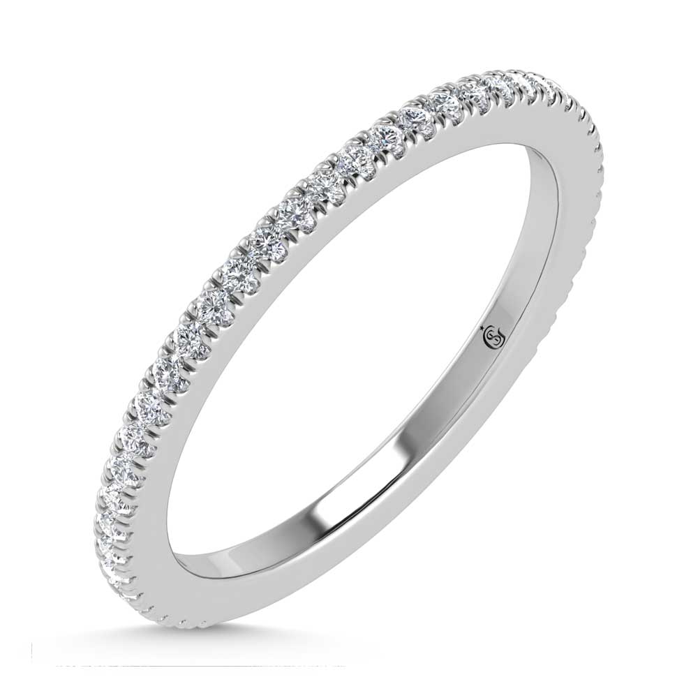 14K White Gold Lab Grown Diamond 1/5 Ct.Tw. Ladies Band