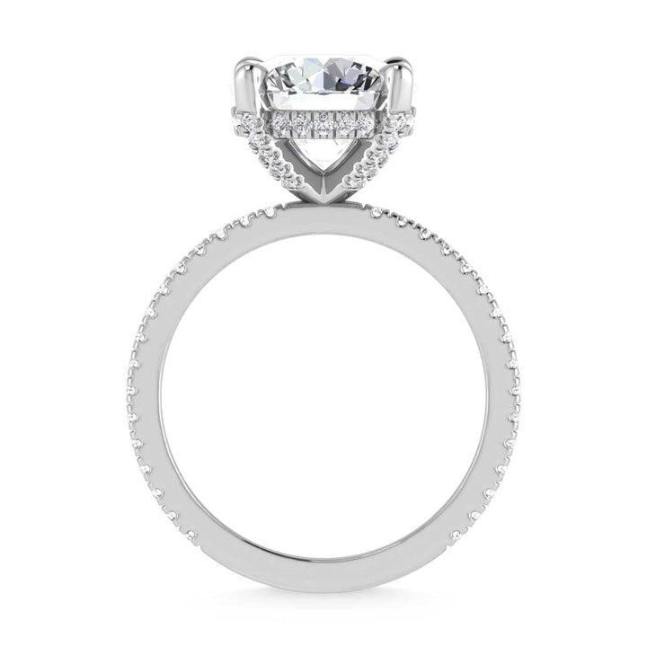 14K White Gold Lab Grown Diamond 2 1/3 Ct.Tw. Round Shape Engagement Ring (IGI Certified Center 2ct)