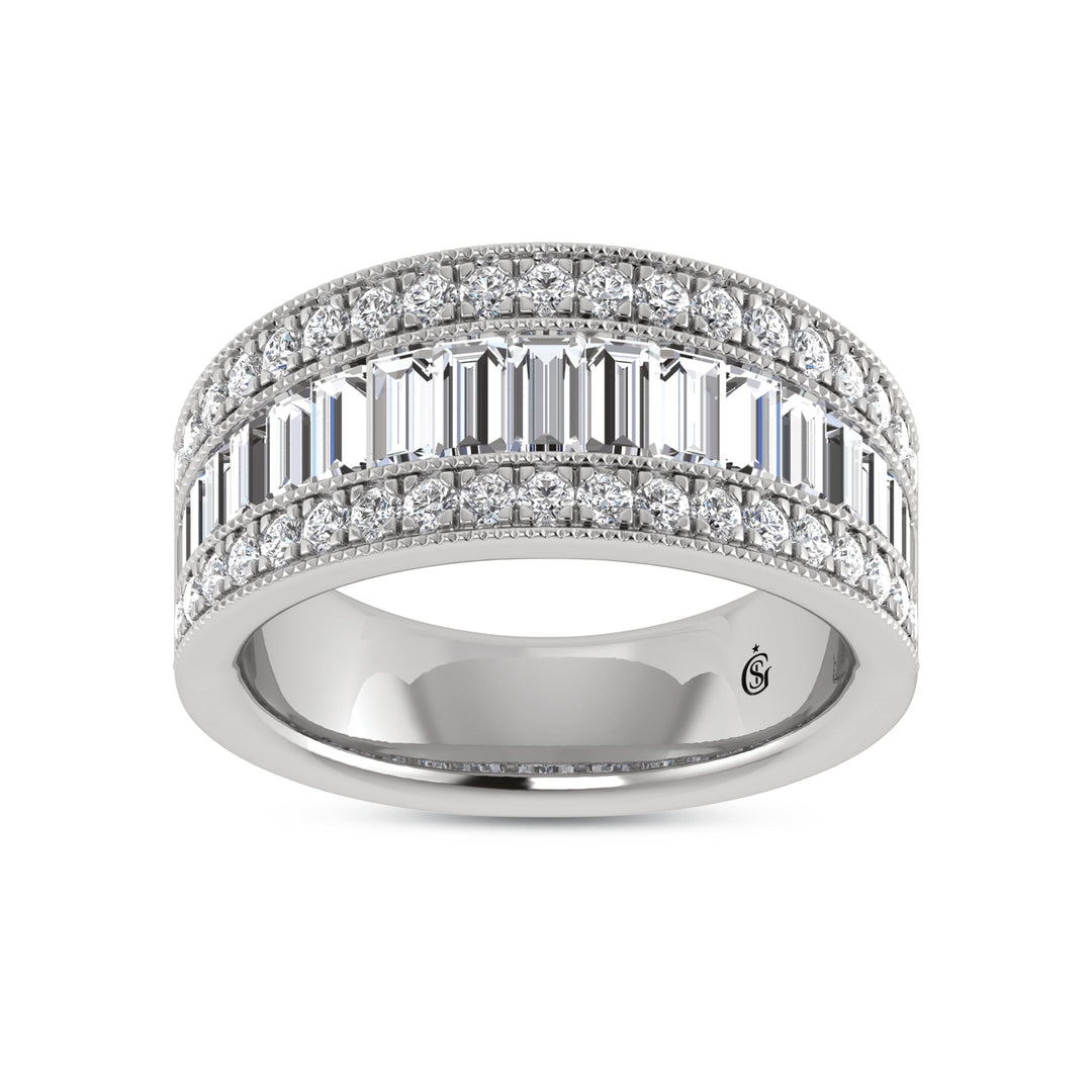 14K White Gold Lab Grown Diamond 1 3/8 Ct.Tw. Ladies Band