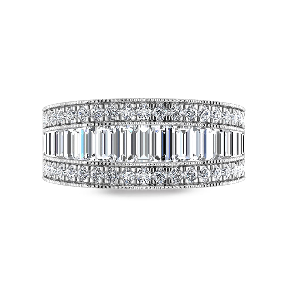 14K White Gold Lab Grown Diamond 1 3/8 Ct.Tw. Ladies Band