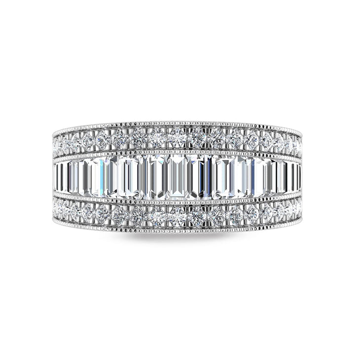 14K White Gold Lab Grown Diamond 1 3/8 Ct.Tw. Ladies Band
