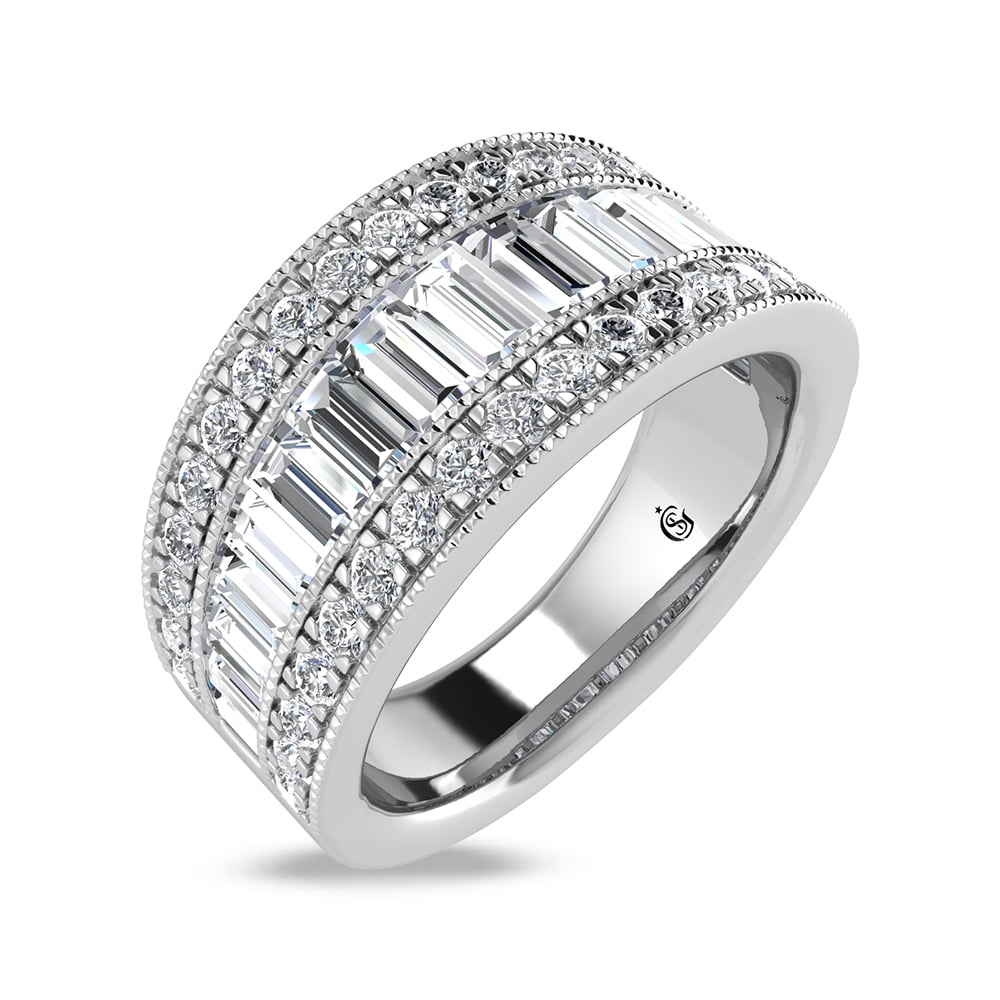 14K White Gold Lab Grown Diamond 1 3/8 Ct.Tw. Ladies Band