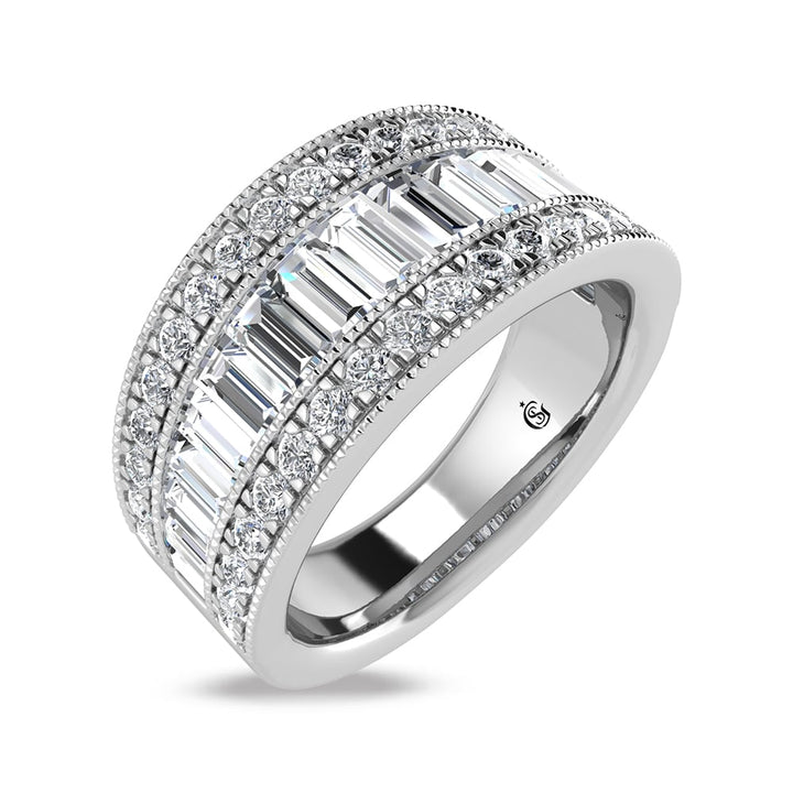 14K White Gold Lab Grown Diamond 1 3/8 Ct.Tw. Ladies Band
