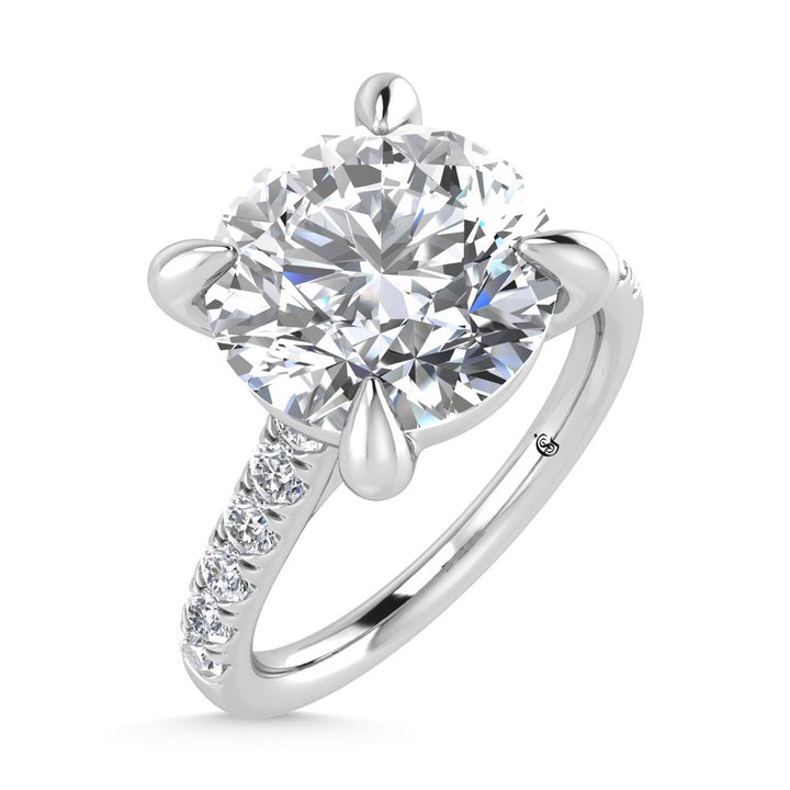 14K White Gold Lab Grown Diamond 2 1/3 Ct.Tw. Engagement Ring (IGI Certified Center 2ct)