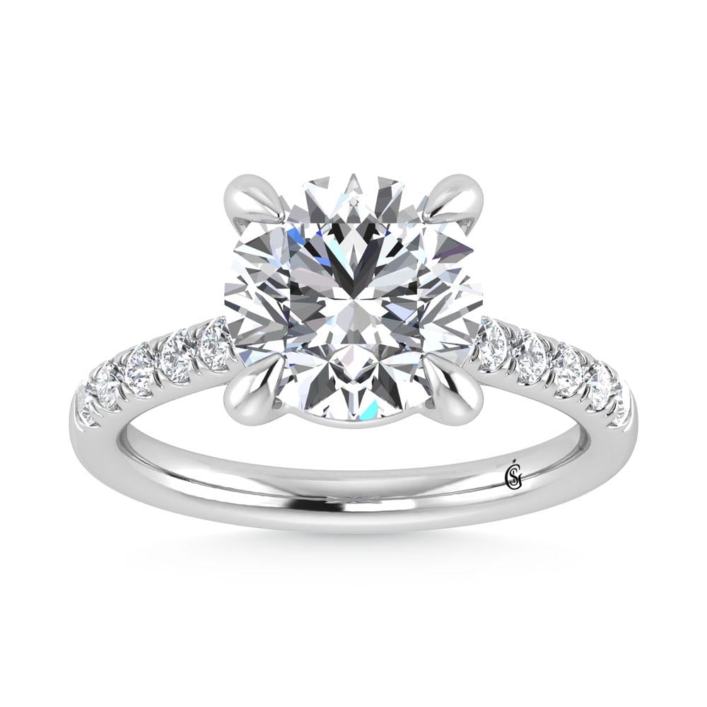 14K White Gold Labgrown Diamond 4 1/3 Ct.Tw. Solitaire Engagement Ring