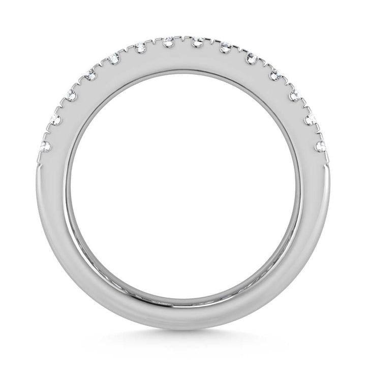 14K White Gold Round & Baguette Lab Grown Diamond 5 Ct.Tw. Wedding Band