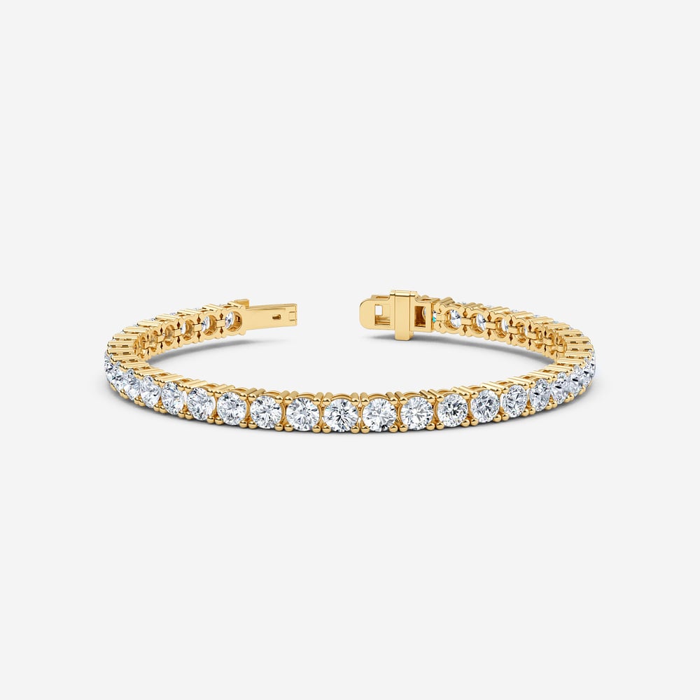 14K Yellow Gold Lab Grown Diamond 7Ct.Tw. Tennis Bracelet (7 Inches)