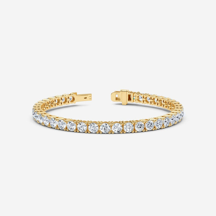 14K Yellow Gold Lab Grown Diamond 7Ct.Tw. Tennis Bracelet (7 Inches)
