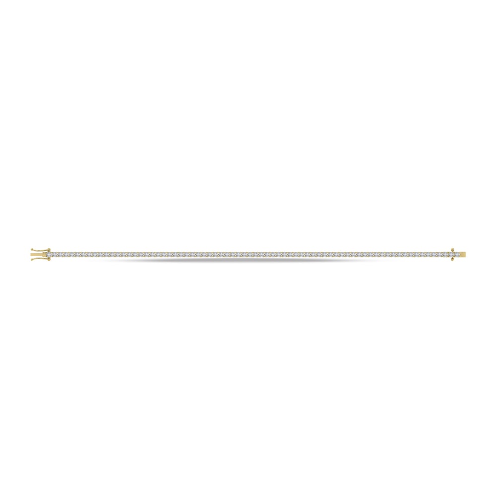 14K Yellow Gold Lab Grown Diamond 7Ct.Tw. Tennis Bracelet (7 Inches)