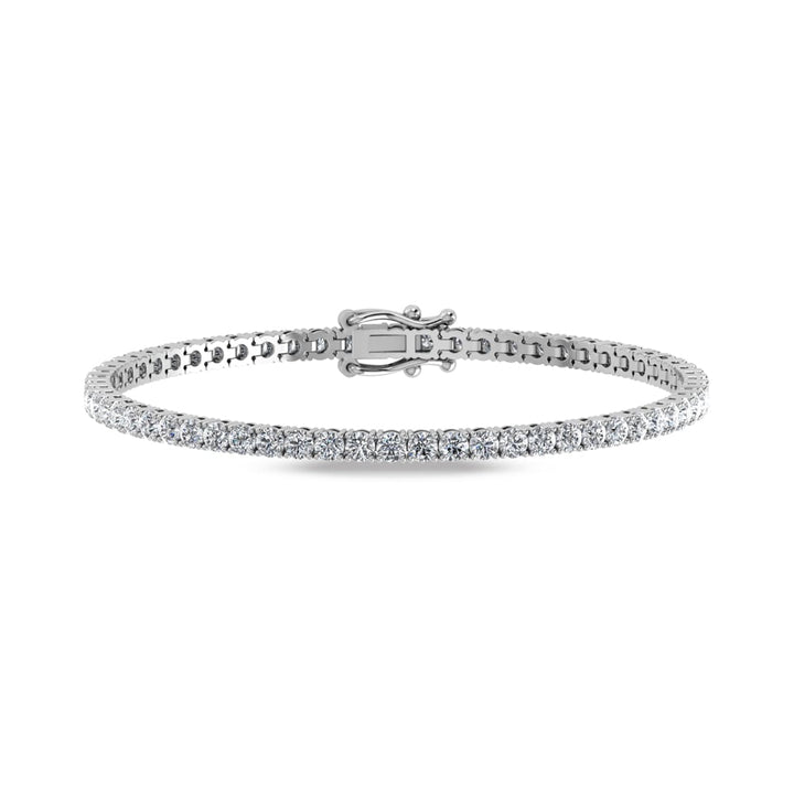 10K White Gold Lab Grown Diamond 5 Ct.Tw. Tennis Bracelet