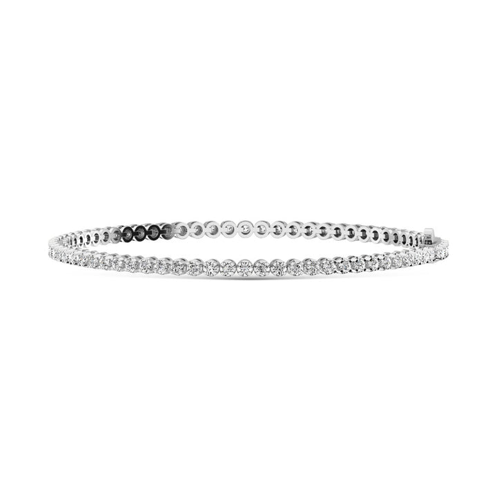 Sterling Silver Lab Grown Diamond 2 Ct.Tw. Illusion Tennis Bracelet (5CT Look)