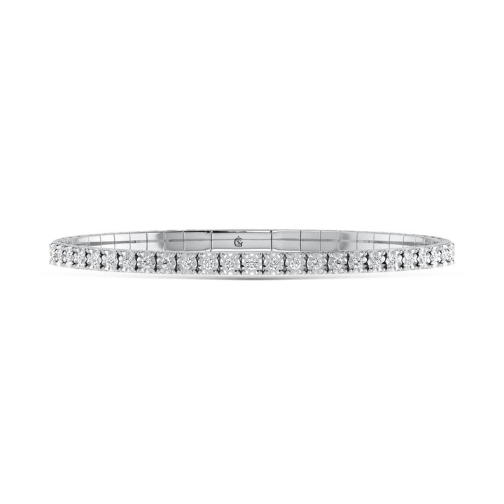 Sterling Silver Lab Grown Diamond 1 Ct.Tw. Flexi Bangle