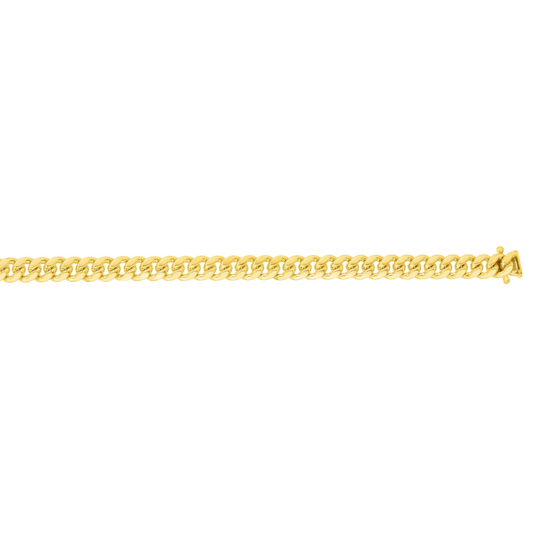 14K Gold 8.5"" 9.2mm Classic Miami Cuban