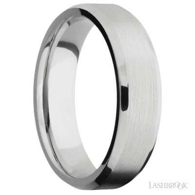 6 mm wide Beveled Platinum band.