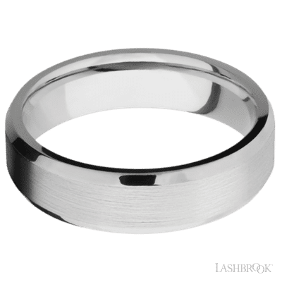 6 mm wide Beveled Platinum band.