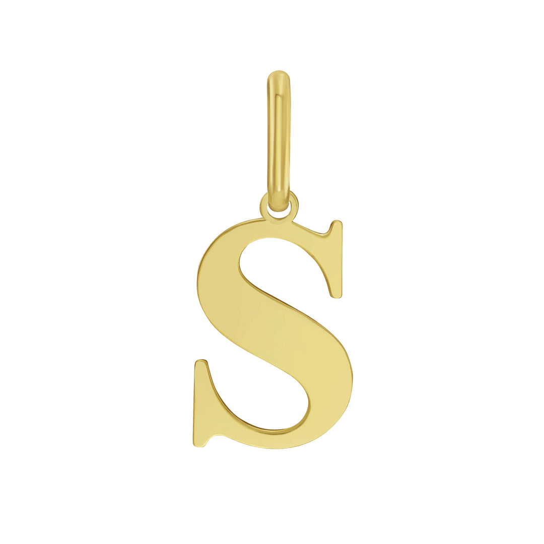 14K Gold Initial S Charm