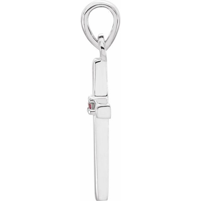 Birthstone Cross Pendant