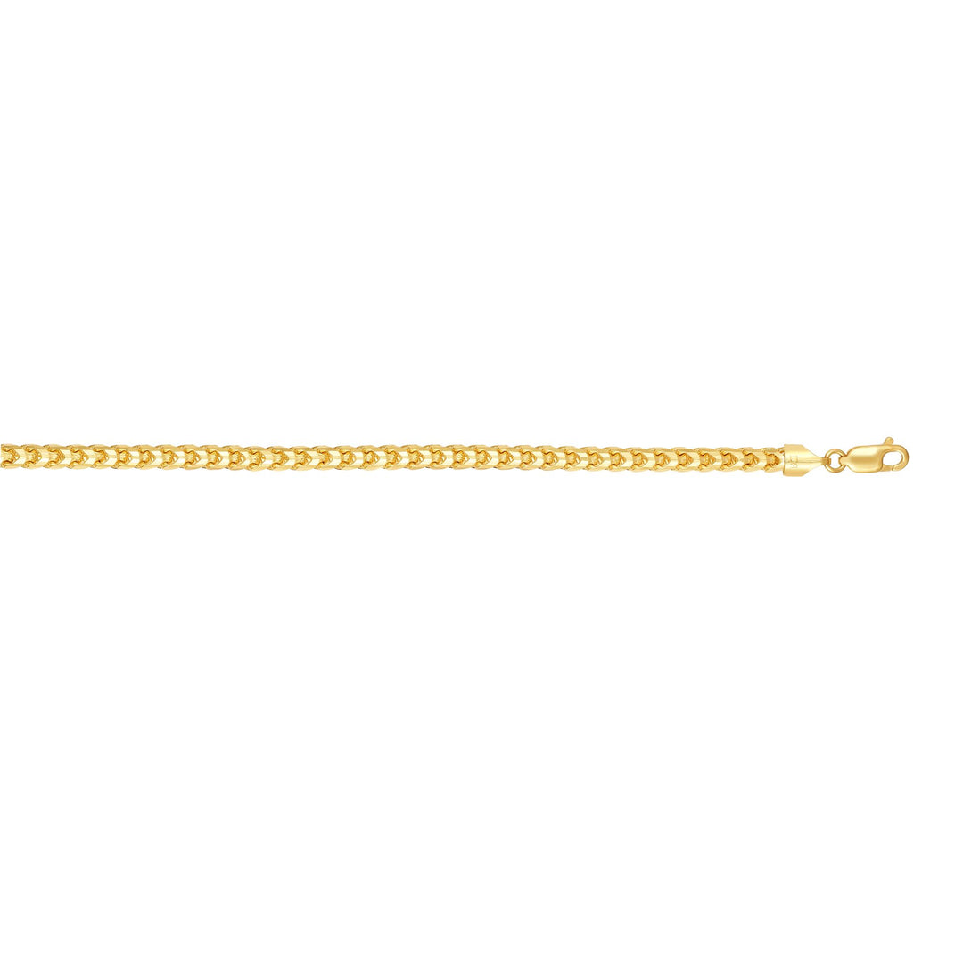 14K Gold 24"" 4.6mm Round Franco Chain